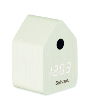 Logo trade advertising products picture of: MDF cuckoo alarm clock