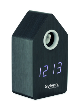 Logo trade promotional products image of: MDF cuckoo alarm clock