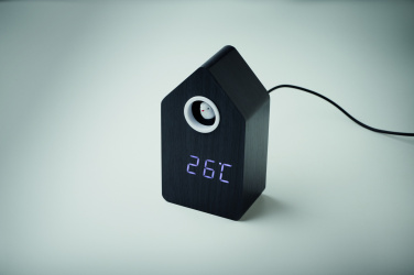 Logo trade advertising products picture of: MDF cuckoo alarm clock
