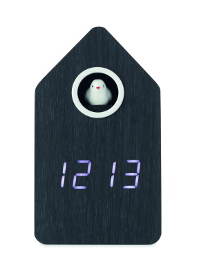 Logo trade promotional merchandise image of: MDF cuckoo alarm clock