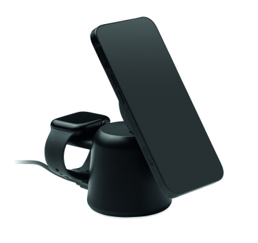 Logo trade business gift photo of: 3 in 1 wireless charger 15W