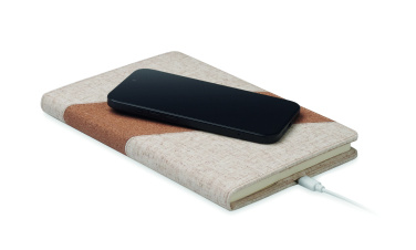 Logo trade promotional giveaways picture of: A5 notebook with 15W charger