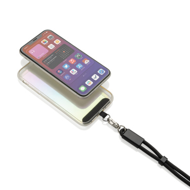 Logo trade business gift photo of: LoopAmp RCS RPET adjustable phone wrist strap 60W cable