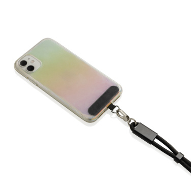 Logotrade promotional merchandise photo of: LoopAmp RCS RPET adjustable phone wrist strap 60W cable