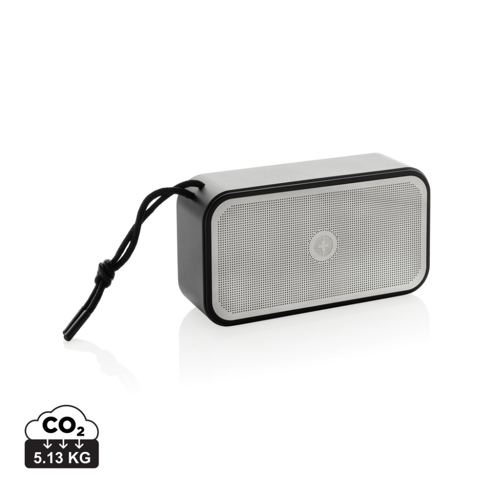 Logo trade promotional merchandise photo of: Swiss Peak RCS recycled aluminium 10W bass speaker