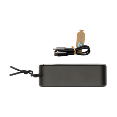 Logo trade corporate gifts image of: Swiss Peak RCS recycled aluminium 10W bass speaker