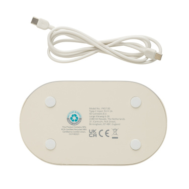 Logotrade promotional product image of: LumaRise RCS reycled plastic white noise alarm clock