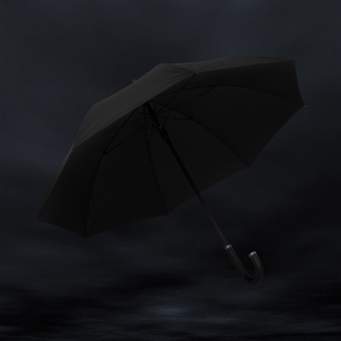 Logotrade promotional product picture of: Swiss Peak Vero Aware™ RPET 25” umbrella w luxe handle