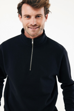 Logo trade promotional merchandise photo of: IQONIQ Elgon recycled cotton quarter zip sweater