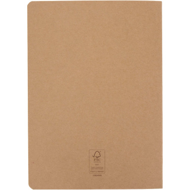 Logotrade promotional gift picture of: Slyk A5 kraft cahier notebook with ruled pages