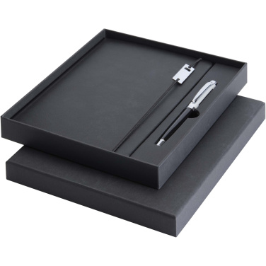 Logotrade advertising product picture of: Legato Elegance A5 hard cover notebook and rollerball pen set