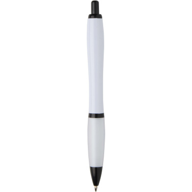 Logo trade advertising products image of: Nash recycled plastic ballpoint pen with black trims (black ink)