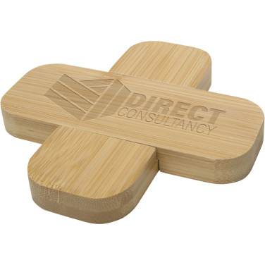 Logotrade promotional item picture of: Croc bamboo trivet - small