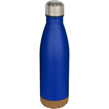 Logo trade promotional merchandise picture of: Cove 500 ml double wall vacuum insulated stainless steel water bottle with cork details