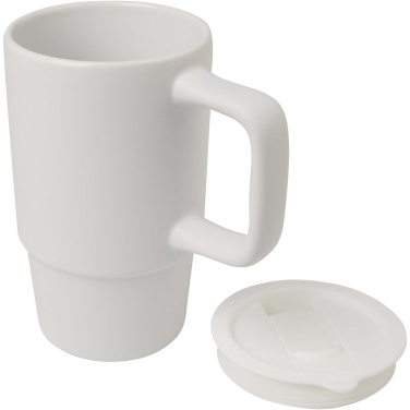 Logotrade corporate gift image of: Carter 450 ml ceramic mug with plastic lid