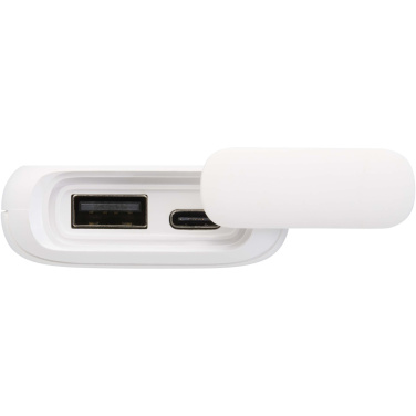 Logotrade advertising product image of: Alkes 5000 mAh 12W recycled plastic water resistant power bank with carabiner