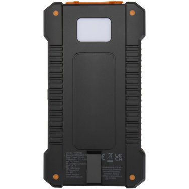 Logo trade promotional items picture of: Altair 5000 mAh 10W recycled plastic rugged solar power bank with built-in torch
