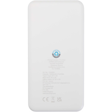 Logo trade promotional items image of: Intan 10.000 mAh 10W recycled plastic power bank