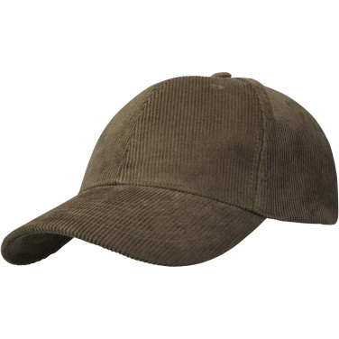 Logo trade business gifts image of: Hutton 6 panel recycled corduroy cap