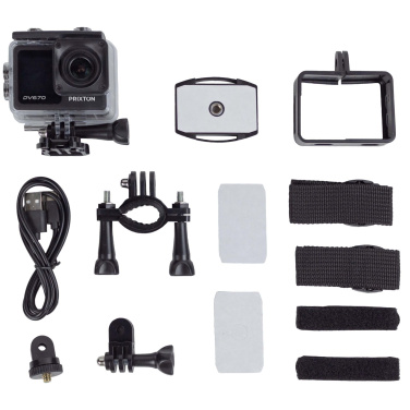 Logotrade promotional item picture of: Prixton DV670 4K dual screen action camera