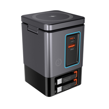 Logo trade advertising products image of: Urban Vitamin Sacramento 105W GAN charger+retractable cables