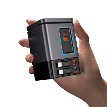 Logo trade promotional items image of: Urban Vitamin Sacramento 105W GAN charger+retractable cables