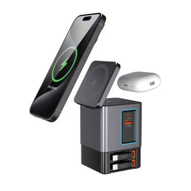 Logo trade promotional product photo of: Urban Vitamin Sacramento 105W GAN charger+retractable cables