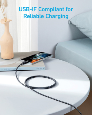 Logo trade promotional gift photo of: Anker USB-C to USB-C Cable 1.8 metre 60W