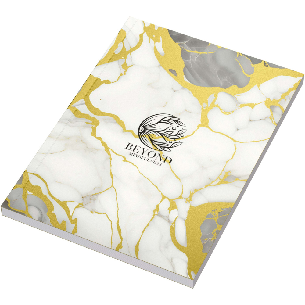 Logo trade corporate gift photo of: Novella Austen A5 metallic soft cover notebook - 100 sheets