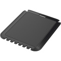 Thrym rectangular recycled plastic ice scraper, Solid black