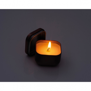 Logotrade promotional item picture of: Candle in tin PRAGUE