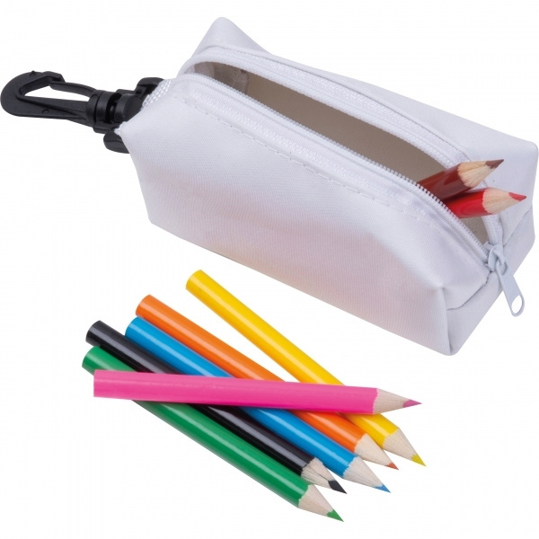 Logo trade promotional gifts picture of: Case with Colored Pencils CARLTON