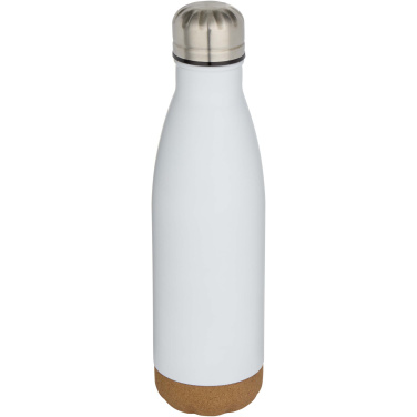 Logo trade promotional items image of: Cove 500 ml double wall vacuum insulated stainless steel water bottle with cork details