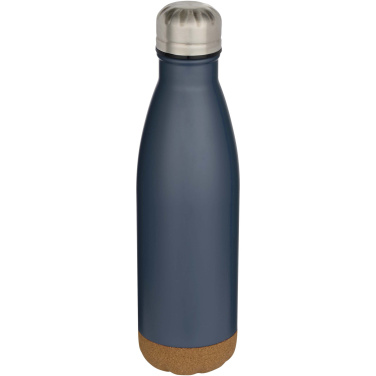 Logo trade business gifts image of: Cove 500 ml double wall vacuum insulated stainless steel water bottle with cork details