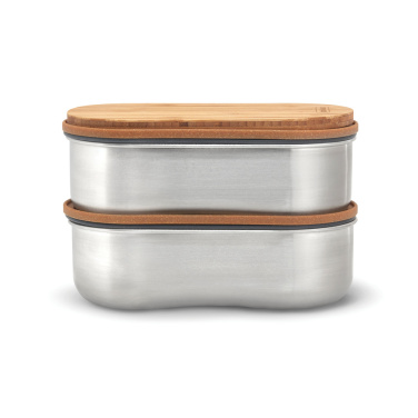 Logo trade promotional product photo of: Black+Blum Stainless Steel Double Bento Box