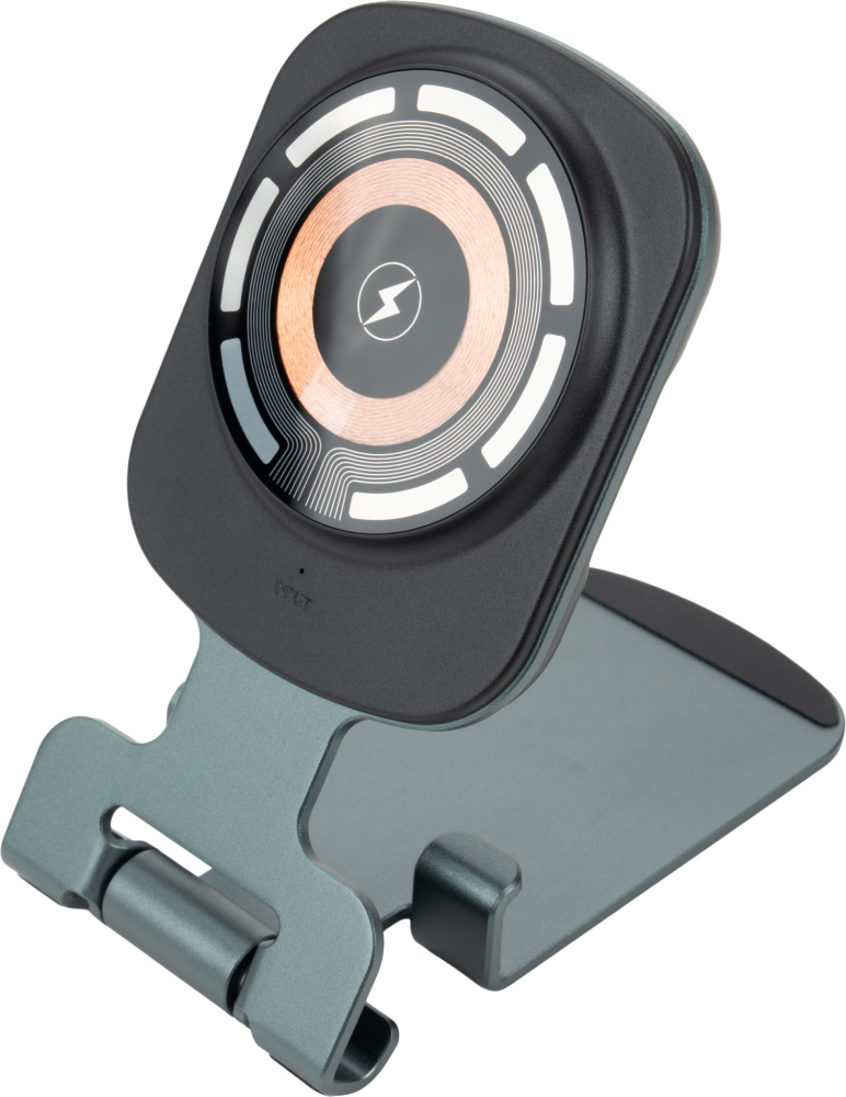 Logo trade promotional item photo of: Phone holder with wireless charger