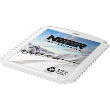 Logo trade promotional products image of: Thrym rectangular recycled plastic ice scraper