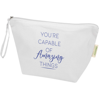 Logo trade promotional merchandise picture of: Odisha 180 g/m² OCS organic large accessory pouch 3L