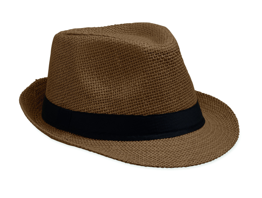 Logo trade promotional merchandise image of: Paper straw hat