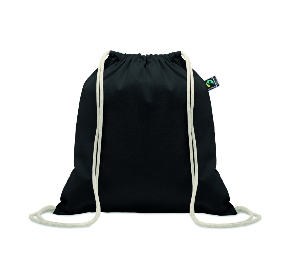 Logo trade promotional merchandise picture of: Drawstring bag Fairtrade 180gr