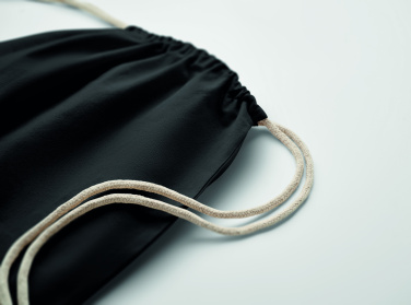 Logo trade promotional products picture of: Drawstring bag Fairtrade 180gr
