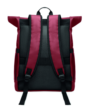 Logotrade promotional product picture of: Rolltop laptop rucksack 600D