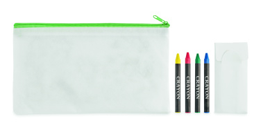 Logo trade promotional product photo of: Pencil case with 4 crayons