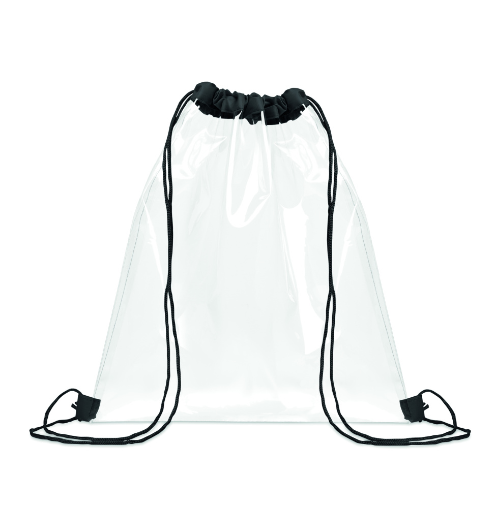 Logo trade advertising products picture of: Transparent drawstring bag