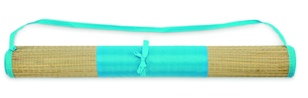 Logo trade promotional giveaways image of: Natural straw beach mat