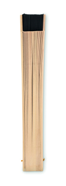 Logo trade promotional giveaways image of: Wooden hand fan