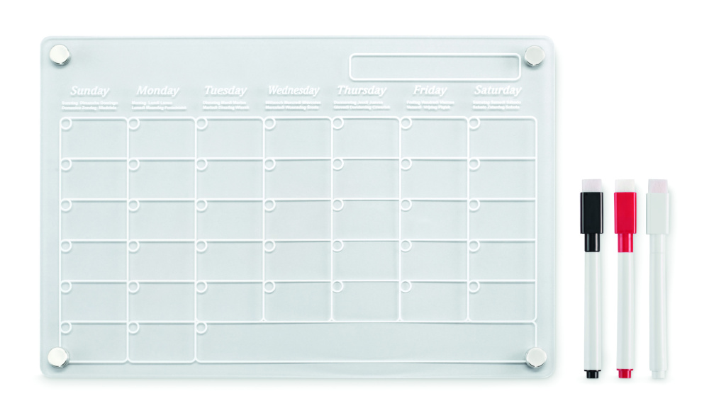 Logo trade promotional gifts image of: Magnetic acrylic planner
