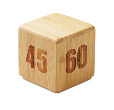 Logo trade corporate gift photo of: Bamboo twist snooze timer