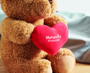 Logo trade promotional giveaway photo of: Teddy bear with heart 23cm