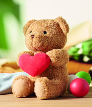 Logotrade advertising product image of: Teddy bear with heart 23cm
